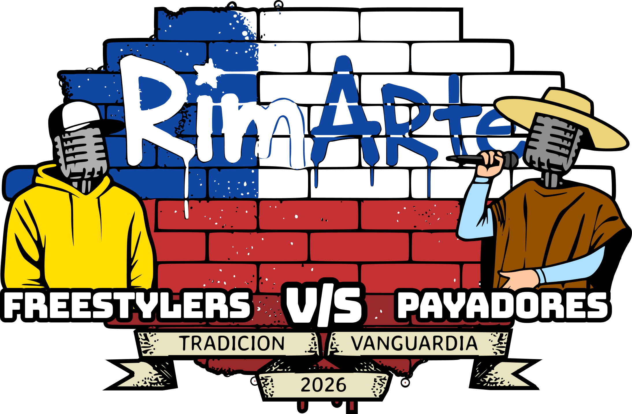Flyer oficial RimArte Freestylers vs Payadores